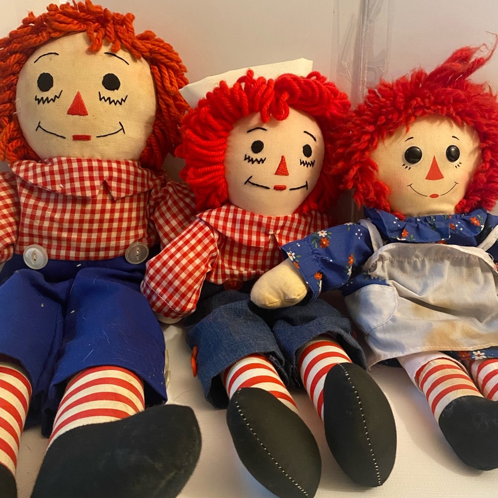 Red-Haired Rag Doll Plush Toy - Kids Toys(Andy’s are vintage and handmade/
